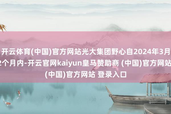 开云体育(中国)官方网站光大集团野心自2024年3月29日起12个月内-开云官网kaiyun皇马赞助商 (中国)官方网站 登录入口