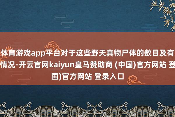 体育游戏app平台对于这些野天真物尸体的数目及有关审批情况-开云官网kaiyun皇马赞助商 (中国)官方网站 登录入口