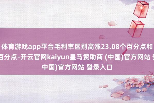体育游戏app平台毛利率区别高涨23.08个百分点和58.1个百分点-开云官网kaiyun皇马赞助商 (中国)官方网站 登录入口